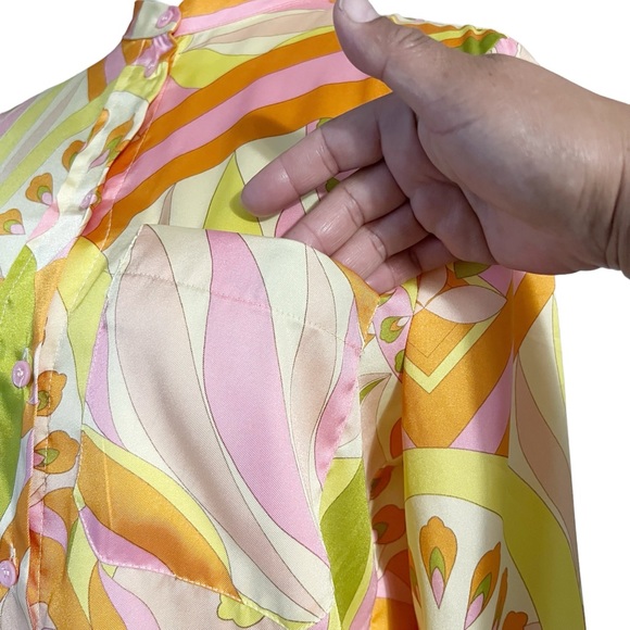 Zara Women's Printed Long Sleeve Shirts Multicolored Size Small - Picture 9 of 11